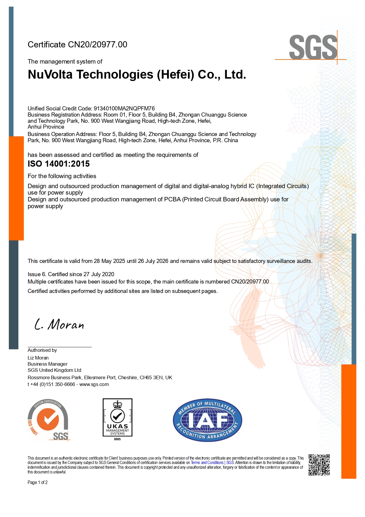 SGS_Certificate CN20/20977.00